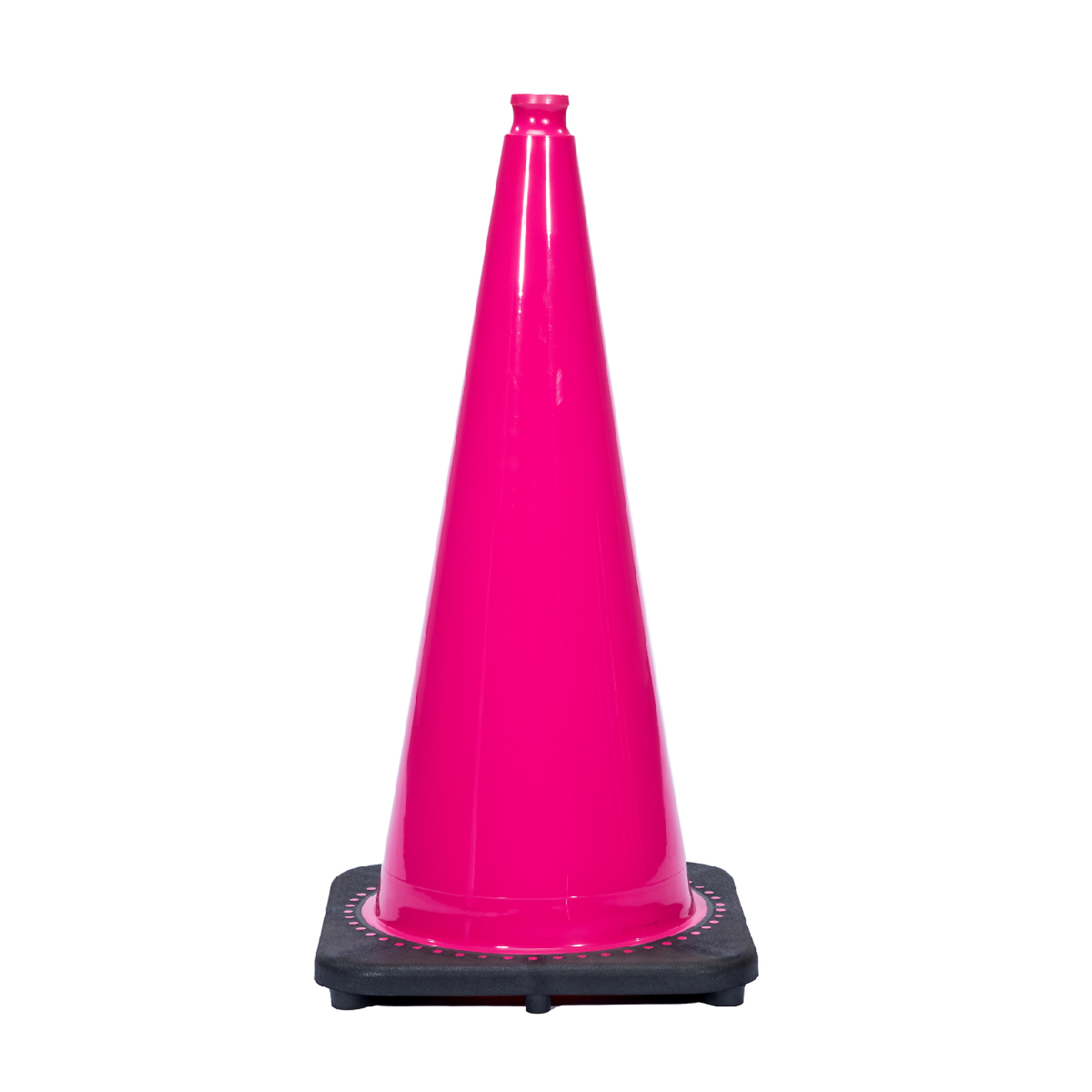 JBC REVOLUTION SERIES 28" Wide Body 7 lb. Pink Traffic Cone With Black Base, Plain No Reflective, Model # RS70032C-PINK